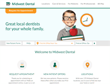 Tablet Screenshot of midwest-dental.com